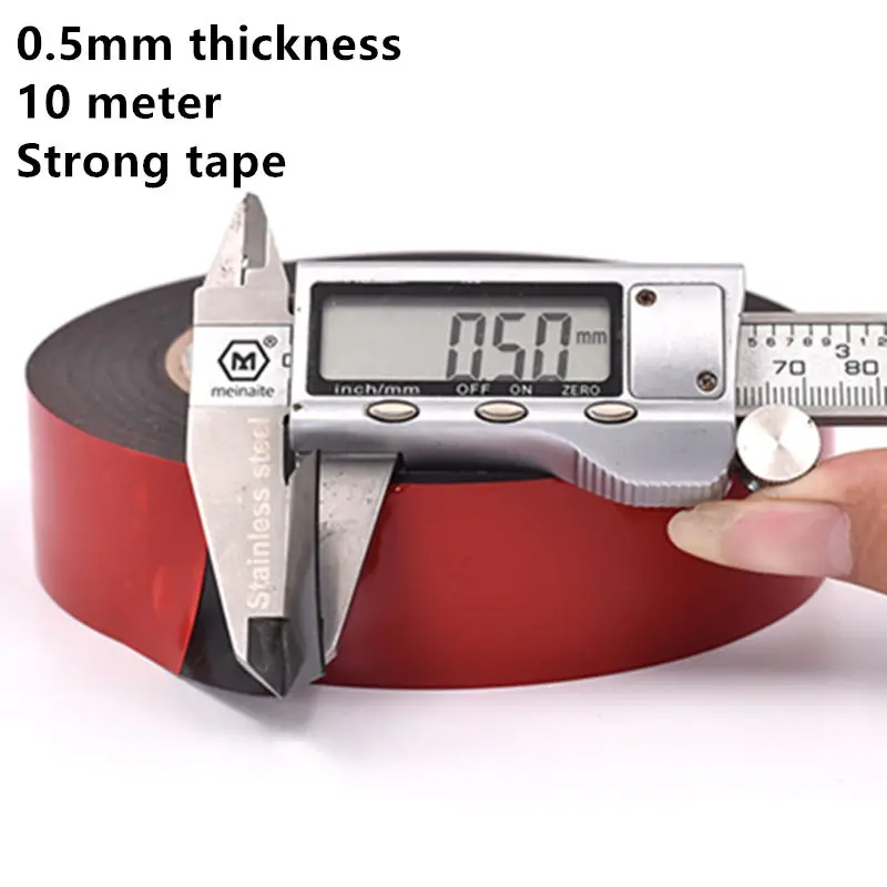 

0.5mm thick*10Meter PE double-sided adhesive tape sponge foam double-sided adhesive tape for car mobile