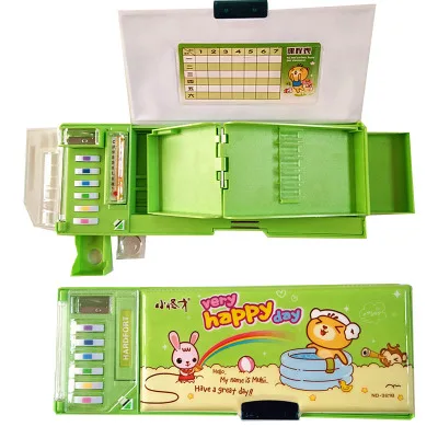 1 pencil case Корейский милый многофункциональный пенал для мальчиков и девочек автоматический всплывающий семь функций Пенал 1 шт - Цвет: 1 pencil case