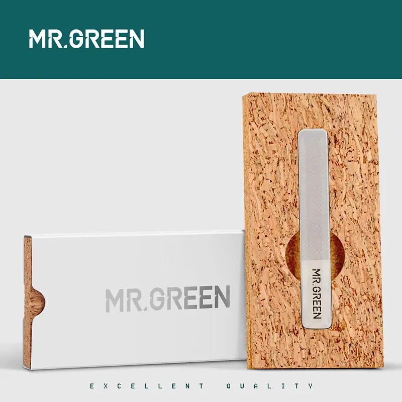 Mr. Green пилочка для ногтей, нанометровая стеклянная пилка, профессиональный маникюр с полировкой, инструменты для дизайна ногтей, педикюр в металлической коробке