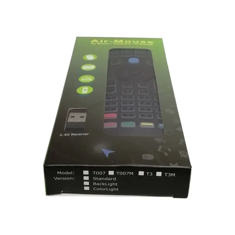 T3MC полный ключ Инфракрасный, обучаемый 3D Air mouse Домашний Беспроводной пульт дистанционного управления c клавиатурой