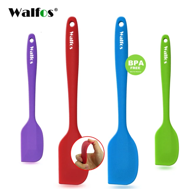 WALFOS  Food Grade Non Stick Butter Cooking Silicone Spatula Set Cookie Pastry Scraper Cake Baking Spatula Silicone Spatula 1