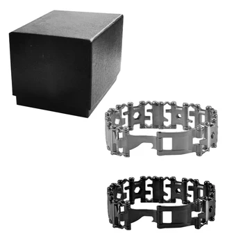 

29 in 1 EDC Multifunctional Tread Bracelet Stainless Steel Multi-Tool for Outdoor Camping Hiking