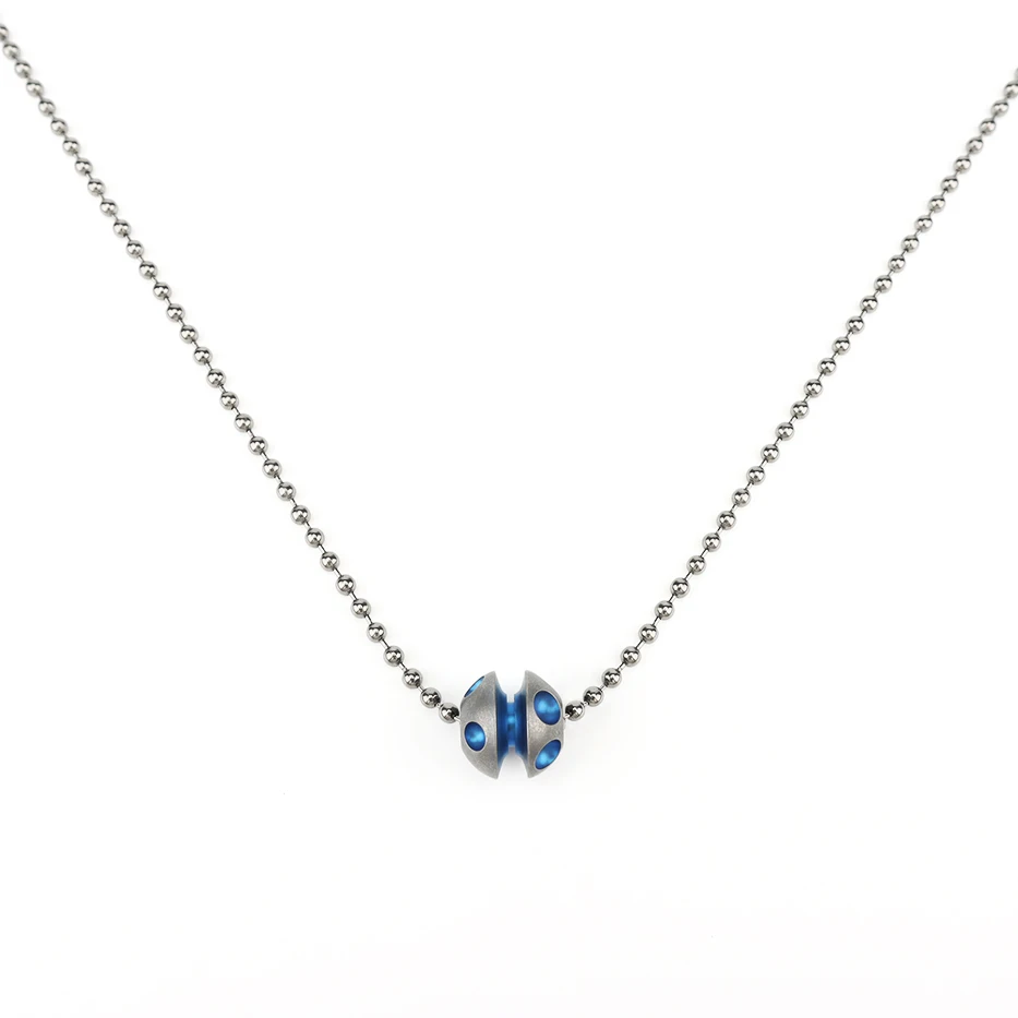 65cm Titanium Bead Chain Outdoor Light Keyring EDC Accessories DIY Key Chain Pendant