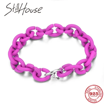 

Top Quality lake Deep Pink Bracelets Round Beads Charm Handmade accessories Hard Rubber X Bracelets for Women men Jewelry