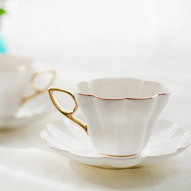 Элегантный цветочный костяной фарфор чайная чашка блюдце набор керамическая чайная чашка белая фарфоровая кофейная чашка чайный набор кофейная чашка эспрессо