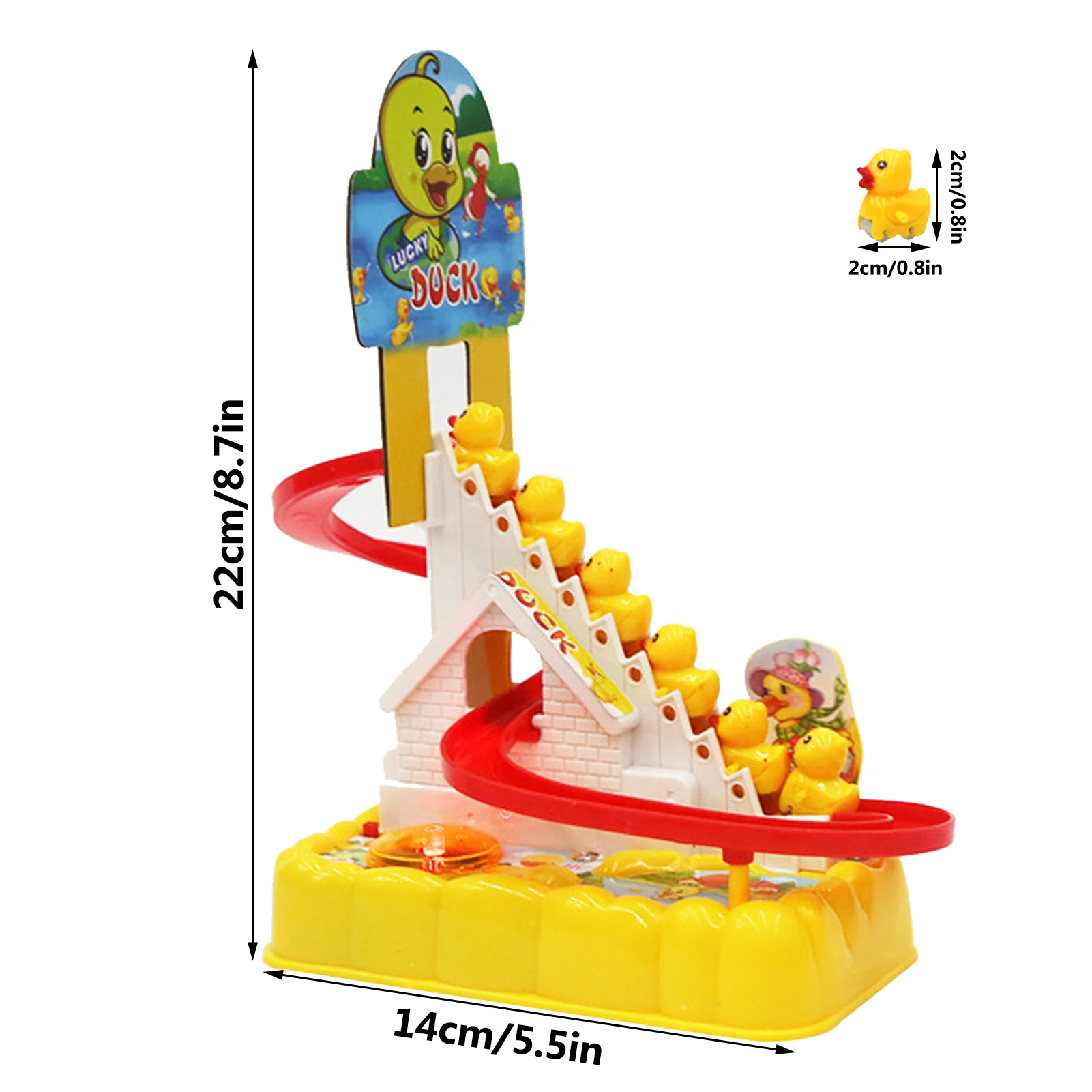 New Track Toy Climb Stairs Children Kids Classic Cartoon Ducks Roller Coaster Toy Set Electric Music Light Birthday Gift New Track Toy Climb Stairs Children Kids Classic Cartoon Ducks Roller Coaster Toy Set Electric Music Light Birthday Gift