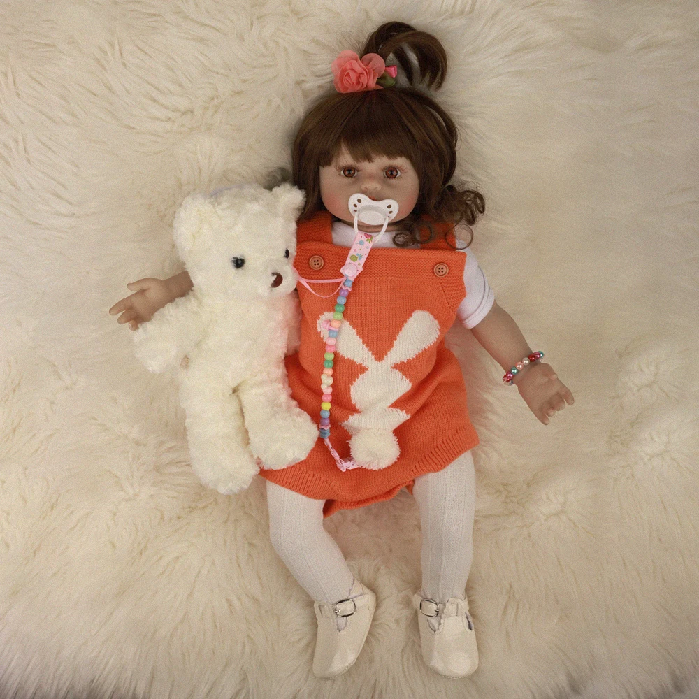 24 дюймов прекрасный дизайн Bebe Reborn Baby Doll Мягкие силиконовые реалистичные тканевые куклы модные игрушки для подарков на день рождения