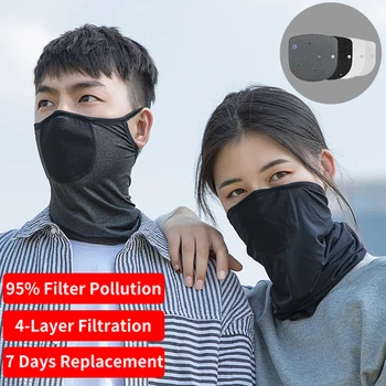 

ROCKBROS Cycling Face Mask Bike Ski Mask 4 Layers Removable Filter UPF50 + Sunscreen Blocking 95% UV Men Women Multiple Facemask