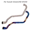 Header Link Pipe For Suzuki Gixxer250 SF250 Motorcycle Exhaust Front Connect Tube Slip on 51mm Escape Tips Any Year