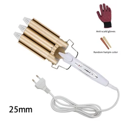 Triple Barrel Ceramic Hair Waver - Professional Styling Tool - EU (25mm)
