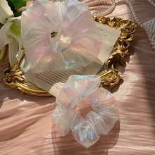 

1Pcs Satin Solid Color Scrunchies Elastic Hair Bands 2021New Women Girls Hair Accessories Ponytail Holder Hair Ties Rope