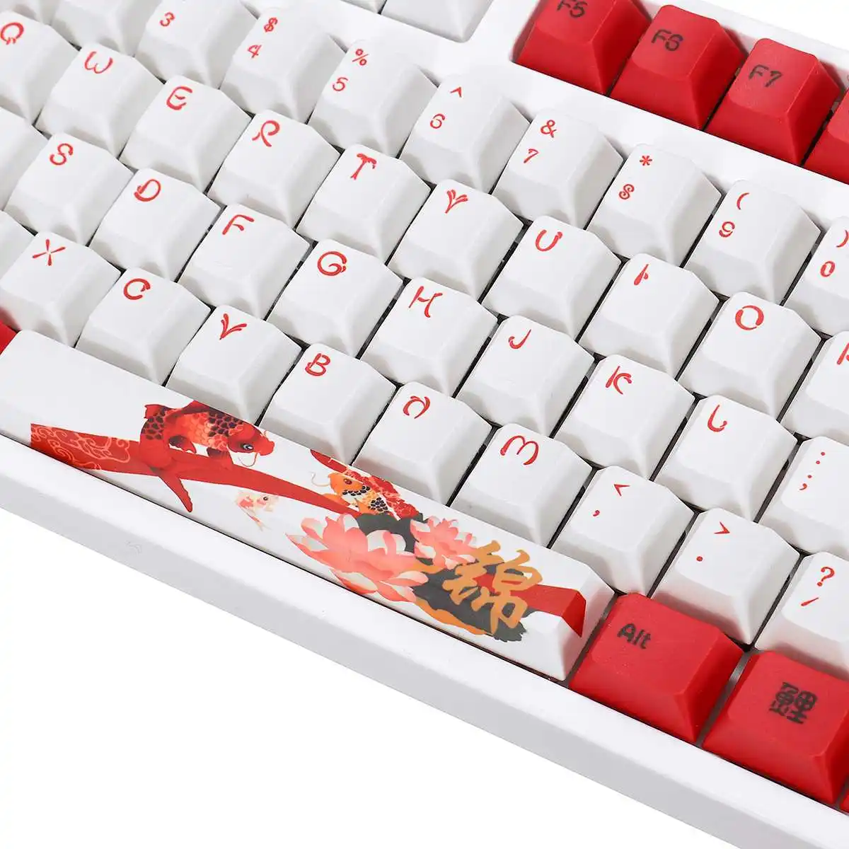 108 клавиш PBT сублимации термосублимации процесс парчи карпа Keycap для механической игровой клавиатуры