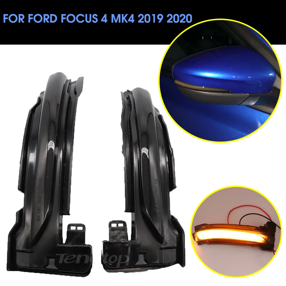 

For Ford Focus 4 MK4 2019 2020 LED Dynamic Turn Signal Blinker Sequential Repeater Side Mirror Indicator Light Car Accessories