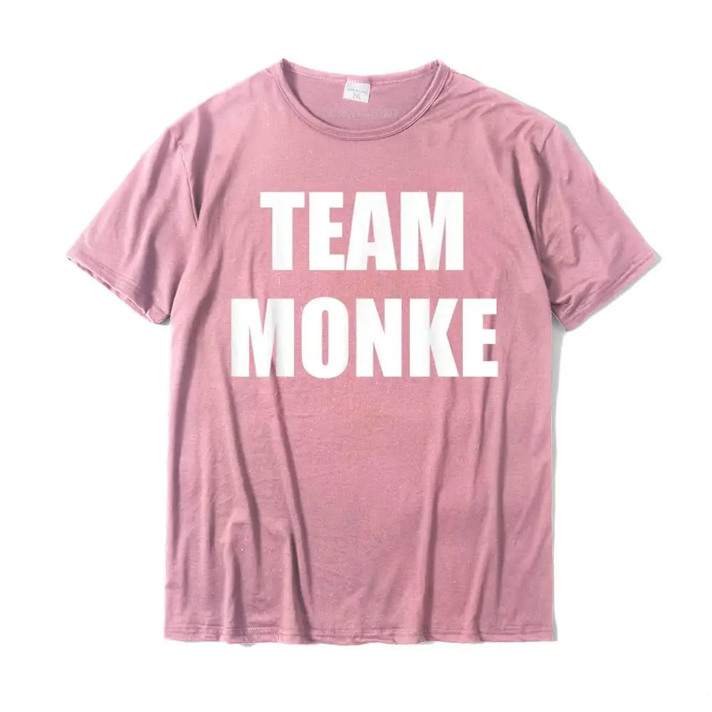 CasualSimple Style Short Sleeve Tops Tees ostern Day 2021 New Fashion Crewneck All Cotton Tops & Tees Mens T-shirts Design  Team Monke Funny Monkey Lover Meme T-Shirt__MZ23268 pink