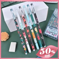 Bolígrafo de Gel para juegos de calamar, pluma de tinta de Gel borrable, suministros de papelería para estudiantes, accesorios de oficina bonitos, 12 Uds.
