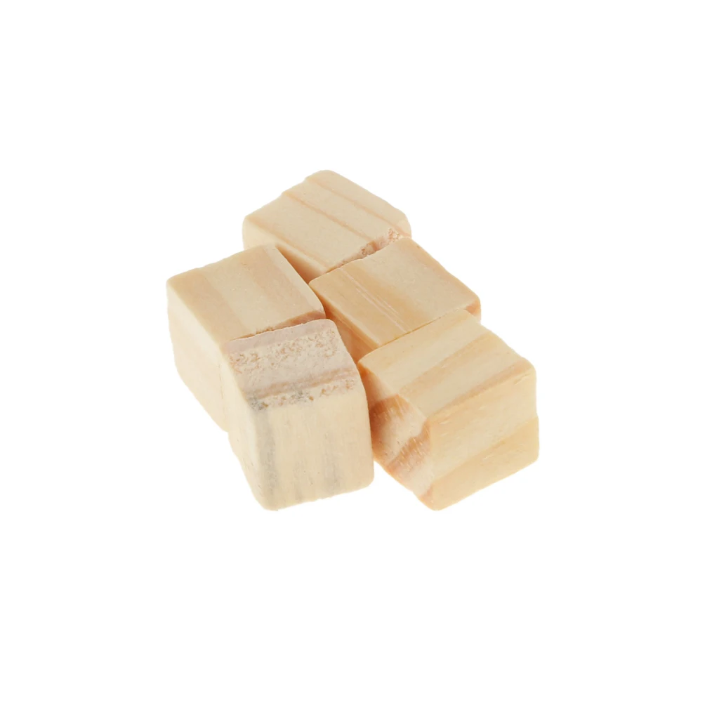 100x Wood Craft Blocks Unfinished Solid DIY Painting Art Supplies for Children Shower Game Puzzle Board Game