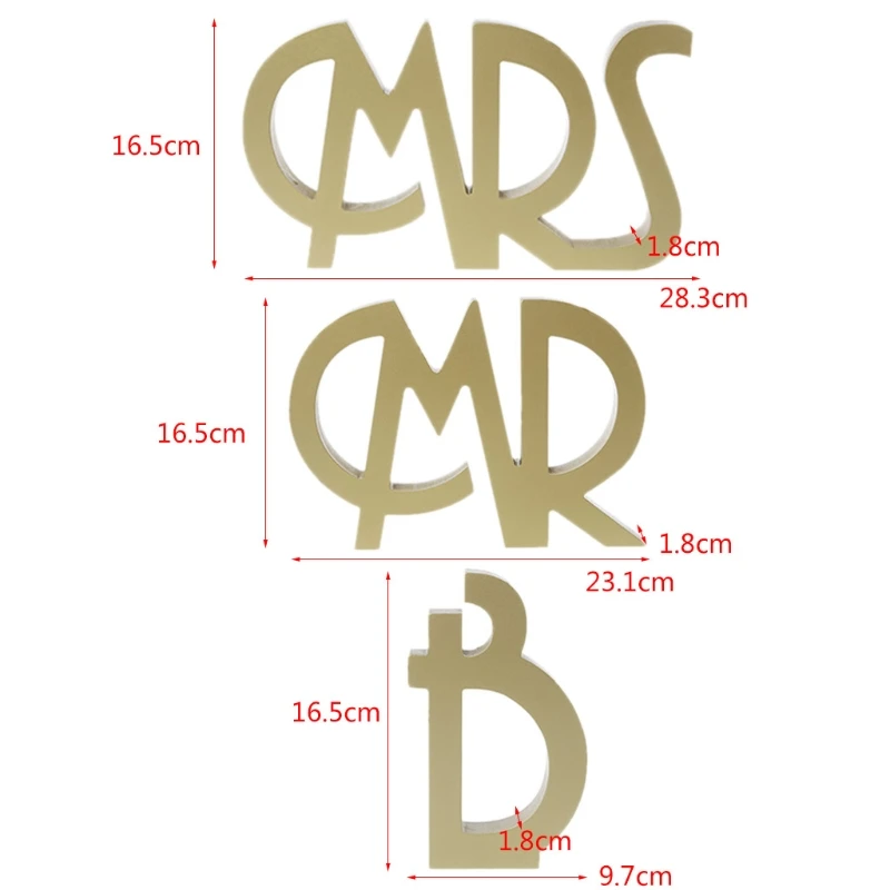Mr And Mrs буквы знак деревянная стойка Топ Милая стол Свадебная вечеринка Декор D08D