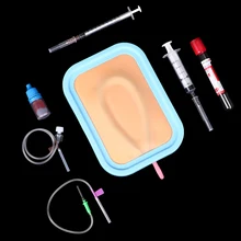 Venipuncture IV Injection Training Pad Silicone Human Skin Suture Training Model (Venous Blood Drawing Exercise)
