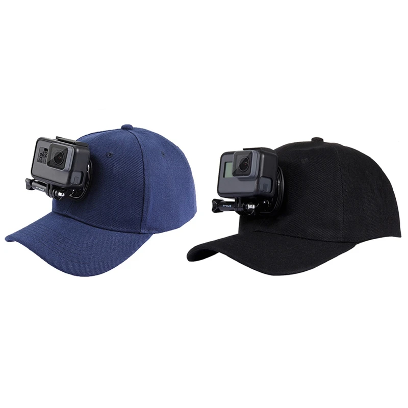 2x PULUZ для Go Pro Аксессуары уличная Солнцезащитная шляпа Topi бейсболка с держателем
