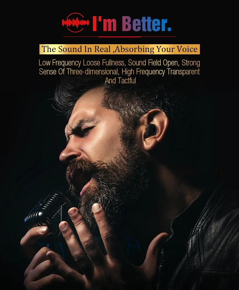 TOMKAS Bluetooth Earphone TWS Earbuds Wireless Bluetooth Earphones Stereo V4.2 Bluetooth Earphone With HD Mic and Charge Box