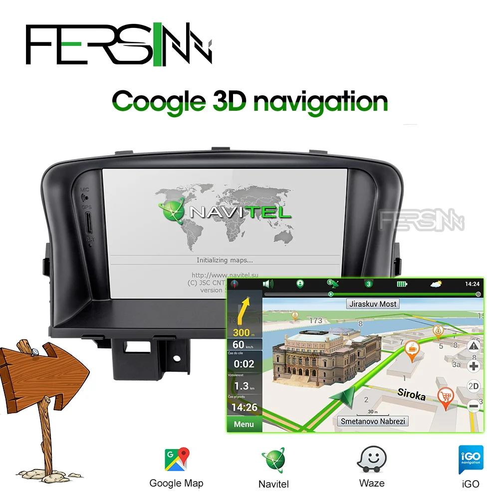 Cheap Fersinny ZLKLZ7060 2G+32G Android 8.1 car dvd radio player For Chevrolet Cruze 2008 2009 2010 2011 2012 car gps stereo player 3