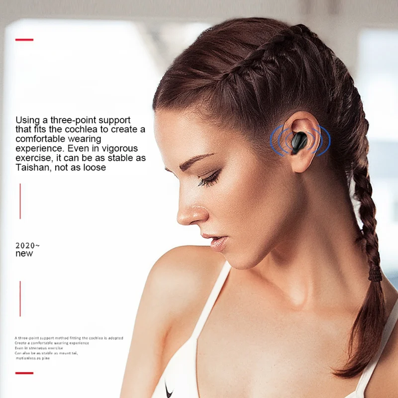 TWS Bluetooth 5 0 Wireless Earphones Bluetooth Earbuds Wireless Headphones Waterproof Stereo Sound Earphones with Charging Box