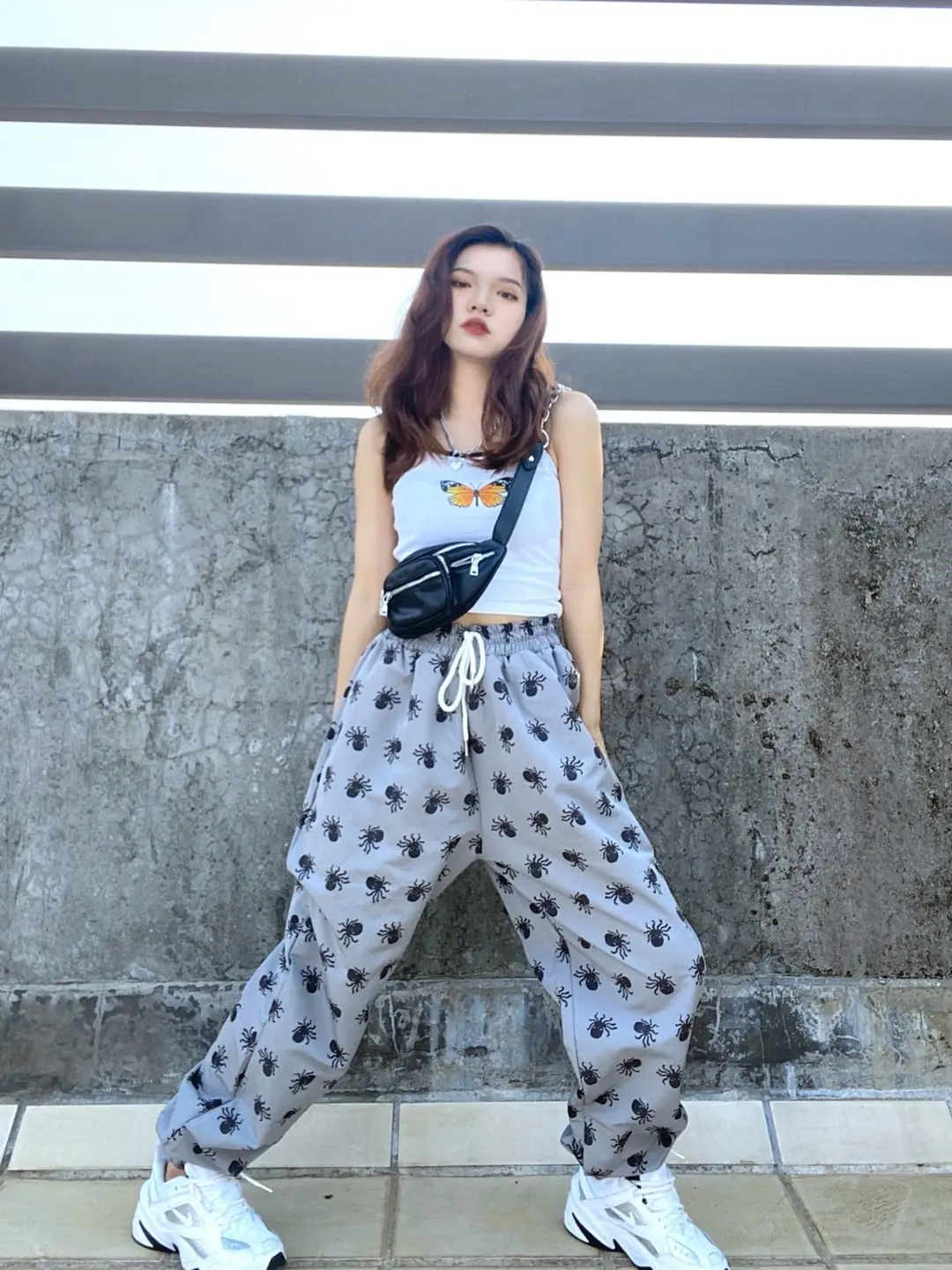 HOUZHOU Sweatpants Women Korean Style Harajuku Pants Streetwear Women Joggers Autumn Fashion Track Pants Women Print Trousers