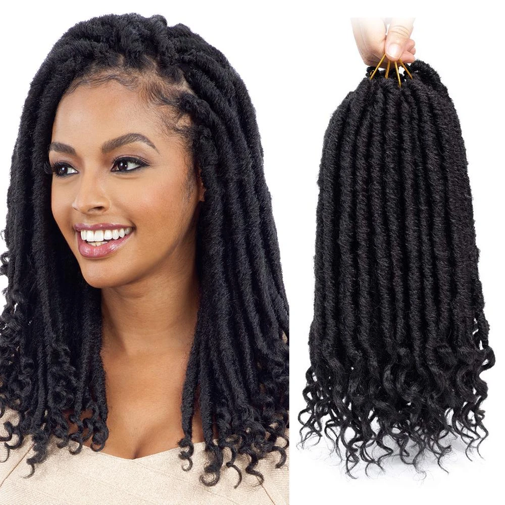 Morbido Dea Faux Locs Crochet Dei Capelli Ricci Di Alta Temperatura In Fibra Di Dreadlocks Sintetici Ombre Intrecciare I Extensions Per Trecce Dreadloc Ricci Aliexpress