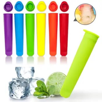 

6pcs Silicone Popsicle Makers Summer Frozen Ice Cream Stick Pop Mold Lolly Mould DIY Kitchen Tool