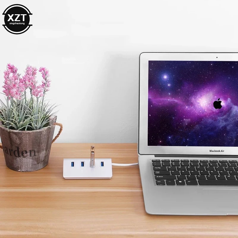 Универсальный usb-хаб высокоскоростной 5 Гбит/с мульти светильник USB 3,0 4 порта мульти концентратор разветвитель Алюминиевый адаптер расширитель для ПК ноутбука