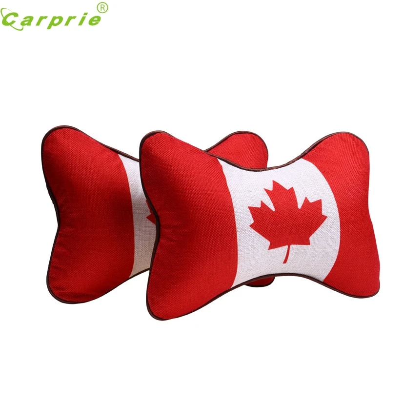 CARPRIE, Автомобильная подушка безопасности, подголовник автомобиля, дышащий кленовый лист, канадский флаг, автомобильная мягкая подушка, чехол для подушки, односторонняя печать# D
