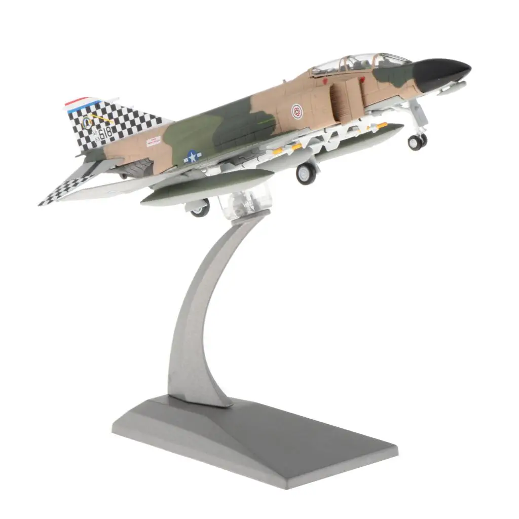 American F-4 Fighter Phantom Ⅱ Aircraft Plane model 1/100 Scale Diecast Alloy Airplane Model Desk Decor Collections
