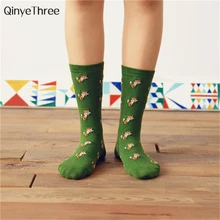 Забавные женские креативные носки с рисунками животных, meias милые теплые хлопковые носки в стиле Харадзюку для девочек милые маленькие лисички