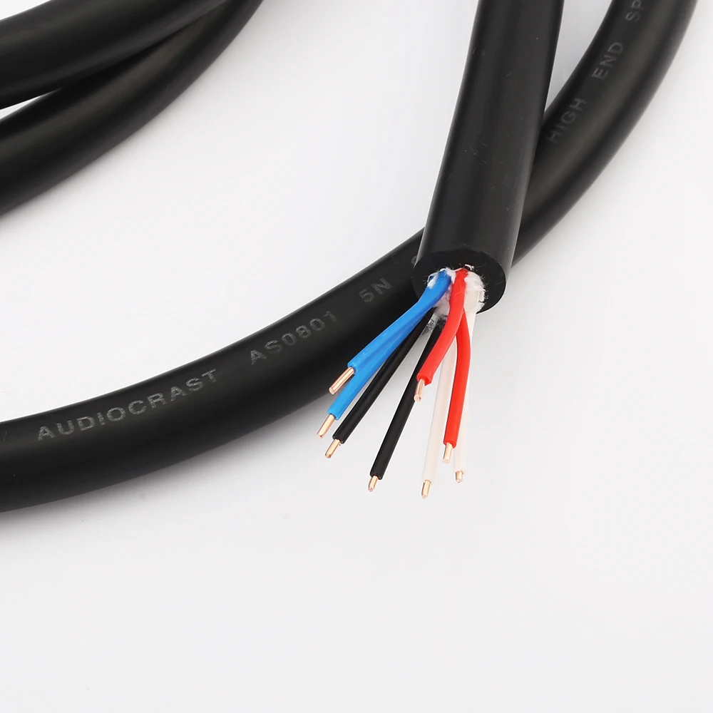 Per Piece Audiocrast AS0801 Solid OFC Pure Copper Speaker cable 8 Core OFC bulk spaker cable