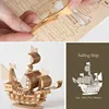 Laser Cutting Sailing Ship Biplane Steam Locomotive Toys 3D Wooden Puzzle Assembly Wood Kits Desk Decoration for Children Kids ► Photo 3/6