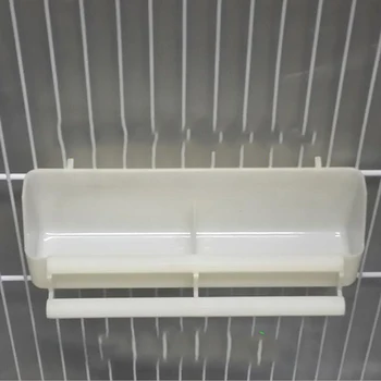 

Pet Birds Hanging Feeding Trough Parrot Food Water Bowl Feeding Cup Plastic Bird Pigeons Cage Feeder