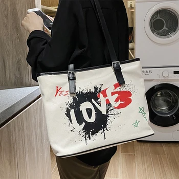 

S.IKRR Large Canvas Shoulder Bags 2020 Women's Bag Trend Elegant Handbags Female Travel Totes Lady Fashion Hand Bag Designer
