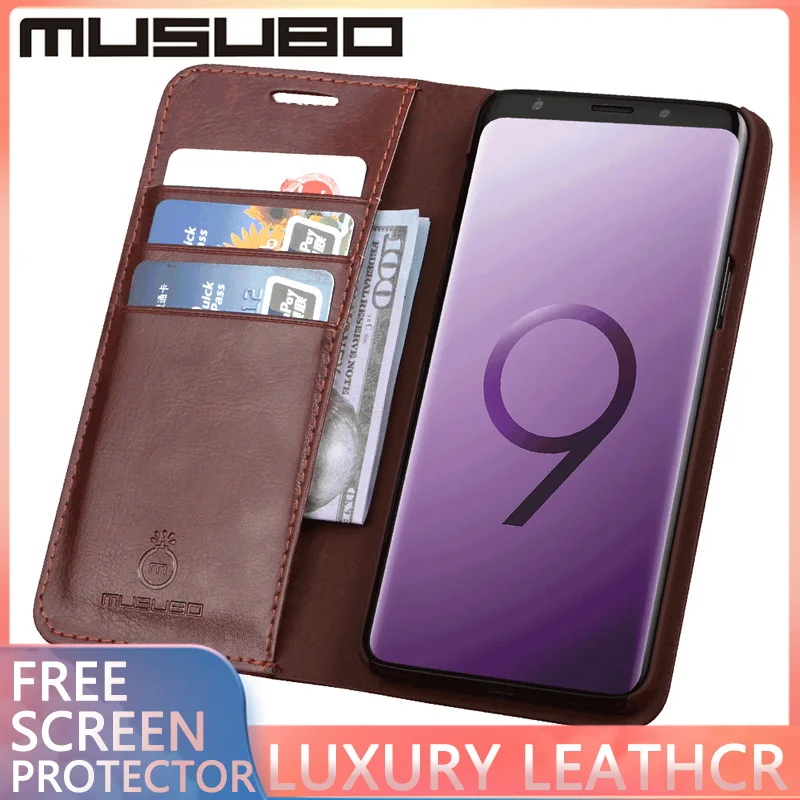 MUSUBO Роскошный кожаный чехол для Samsung Galaxy S9 плюс S20 5G раскладушка Прозрачный