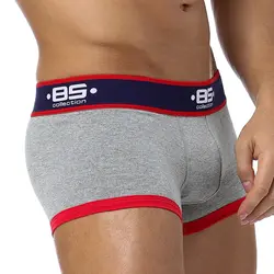 BS Boxer Мужское нижнее белье cuecas сексуальные дышащие боксеры хлопок Слип Трусы боксеры шорты BS138