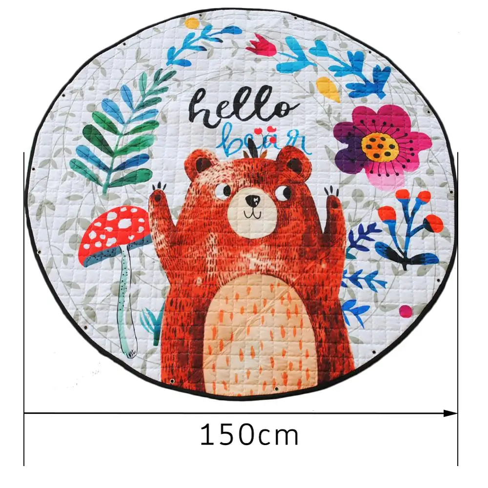 Детский мягкий меховой коврик с изображением животных из мультфильмов милый для