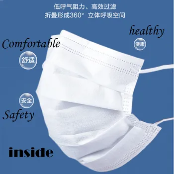 

50pcs Disposable Facemasks For Germ Protect PM2.5 Dustproof Mascarilla Reutilizable Windproof Multi-functional Mascarillas