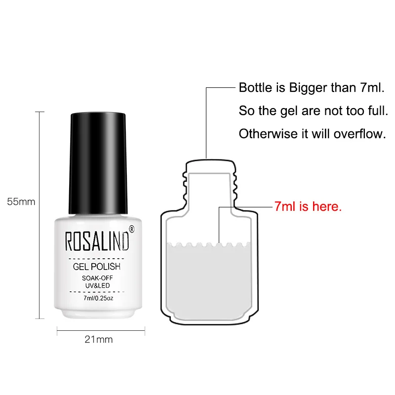 ROSALIND Gel Varnish Set For Manicure Hybrid Nail Art Top Coat Primer|nail gel polish|gel polishcolor nail |