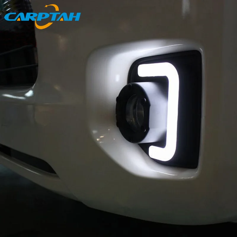 Светодиодный дневной светильник для Toyota Hiace 2014 2018 Водонепроницаемый 12V желтый