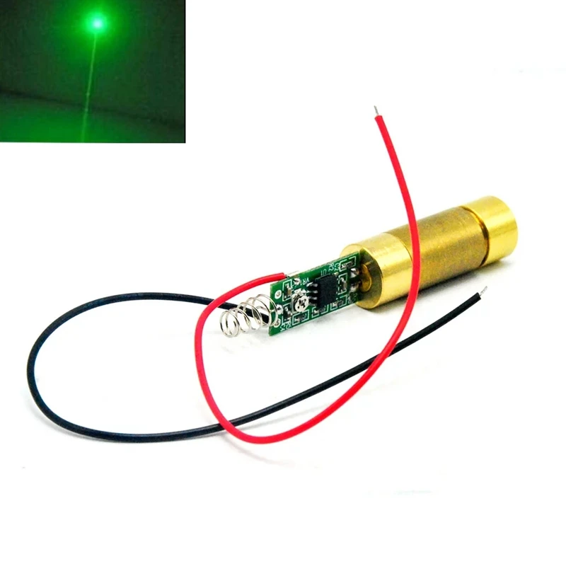 532nm 10mw Green Laser Diode Module DC3V-4.2V Lazer Dot /Line Beam Lazer Lights 3.7V industrial brass 532nm 5mw 10mw line 3v 3 7v green laser diode lazer module