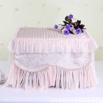 

High Quality Polyester Idyllic Lace Microwave Oven Cover Dust Hood Cover Household Microwave Dust Cover