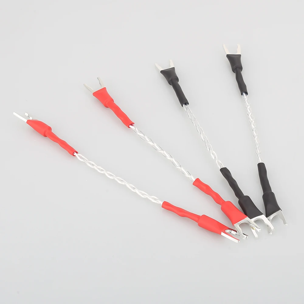 Hi End hifi audio speaker Jumper Cable with Silver plated Y spade terminal