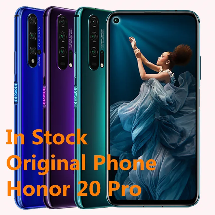 Оригинальный Смартфон Honor 20 Pro 6 26 дюймов Восьмиядерный процессор KIRIN 980 4000 мАч 8 ГБ