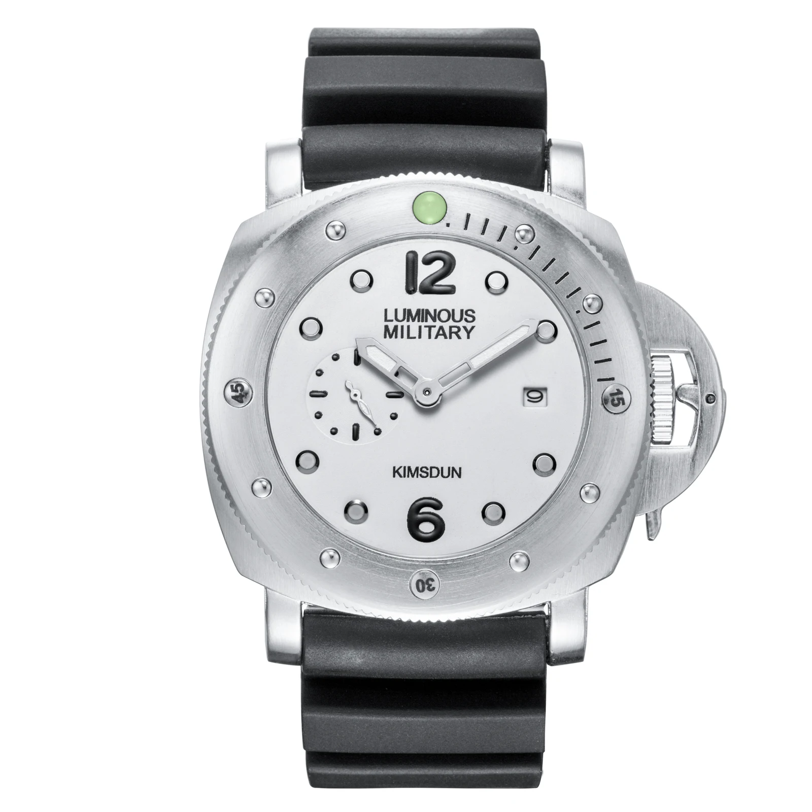 KIMSDUN brand men's silicone strap waterproof quartz watch fashion trend military luminous clock lu
