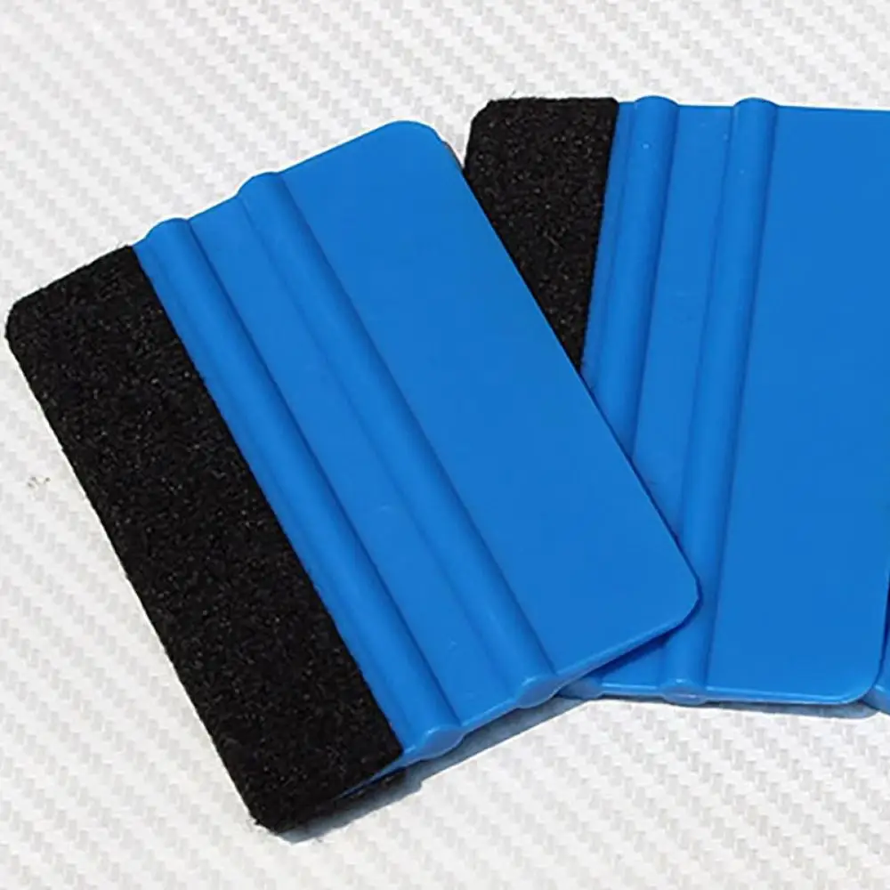 Blue Felt Squeegee Vinyl Film Tool Scraper Car Tinting Window Glass Wash Auto Accessories