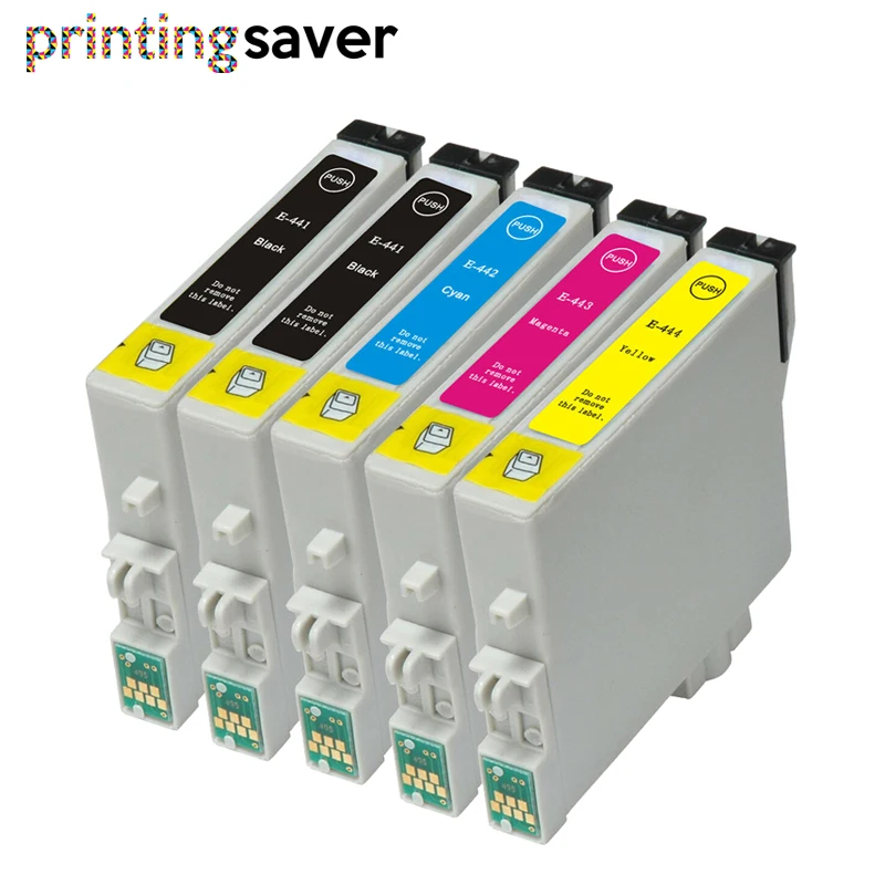 5x совместимые чернильные картриджи T0441 T0442 T0443 T0444 для Epson Stylus C64 C66 C84 C84N C84WN C86 CX3600